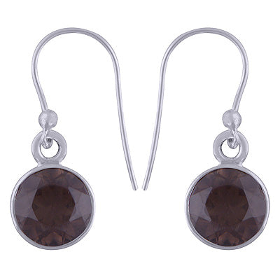 925 Sterling Silver Smoky Topaz Earrings - R3500642-59