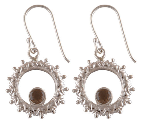 925 Sterling Silver Smoky Quartz Earrings - R3500728-25