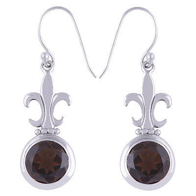 925 Sterling Silver Smoky Topaz Earrings - R3500745-27