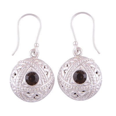 925 Sterling Silver Smoky Topaz Earrings - R3500788-38