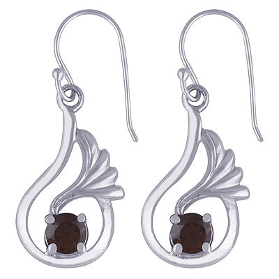 925 Sterling Silver Smoky Topaz Earrings - R3500807-21