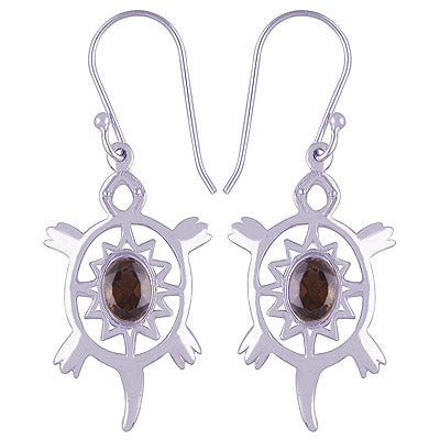 925 Sterling Silver Smoky Topaz Earrings - R3500810-46