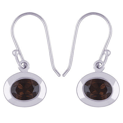 925 Sterling Silver Smoky Topaz Earrings - R3500811-50