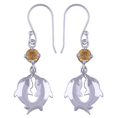 925 Sterling Silver Citrine Earrings - R3500812-26