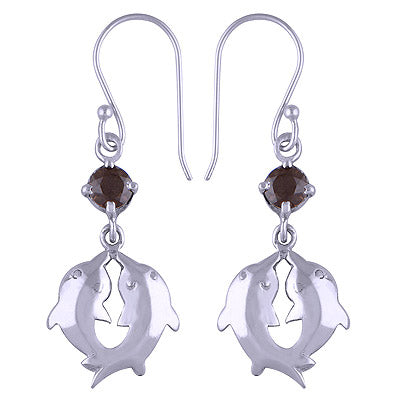 925 Sterling Silver Smoky Topaz Earrings - R3500812-33