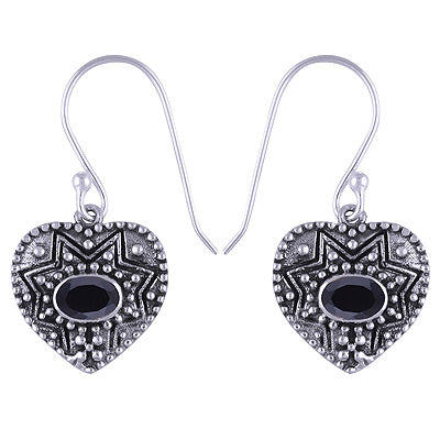 925 Sterling Silver Black Onyx Earrings - R3500851-37