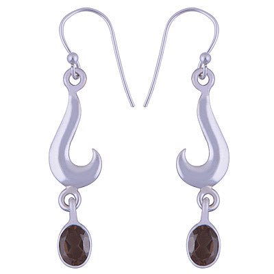 925 Sterling Silver Smoky Topaz Earrings - R3500905-23