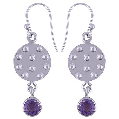 925 Sterling Silver Amethyst Earrings - R3500906-1