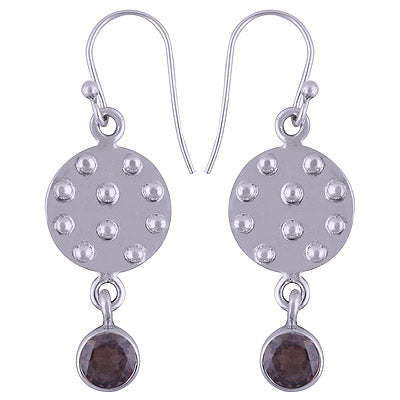 925 Sterling Silver Smoky Topaz Earrings - R3500906-22