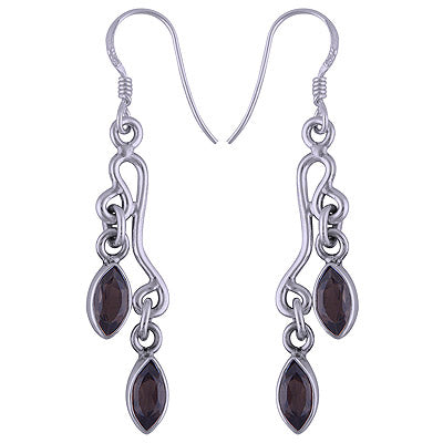 925 Sterling Silver Smoky Topaz Earrings - R3500912-25