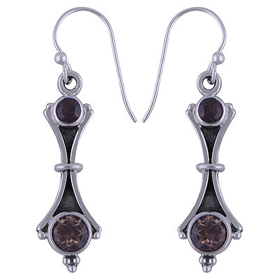 925 Sterling Silver Smoky Topaz Earrings - R3500915-21