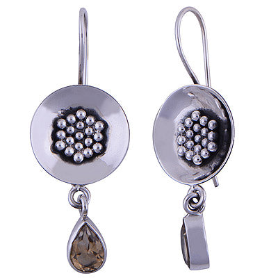 925 Sterling Silver Citrine Earrings - R3500917-14
