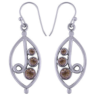925 Sterling Silver Citrine Earrings - R3500918-16