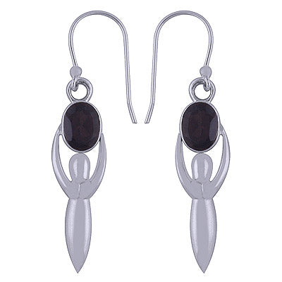 925 Sterling Silver Smoky Topaz Earrings - R3500922-13