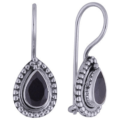 925 Sterling Silver Black Onyx Earrings - R3500932-75