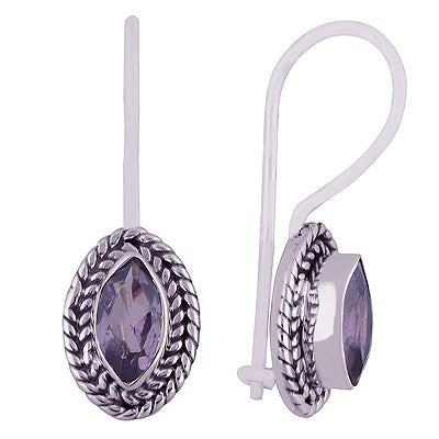925 Sterling Silver Amethyst Earrings - R3500935-84