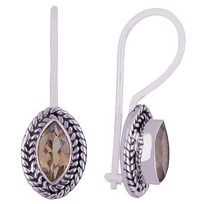 925 Sterling Silver Citrine Earrings - R3500935-86
