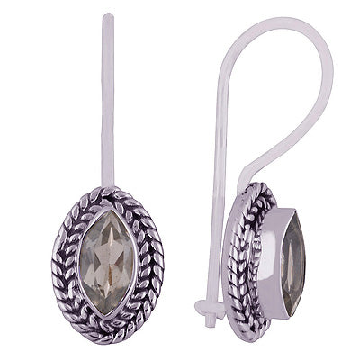 925 Sterling Silver Green Amethyst Earrings - R3500935-89