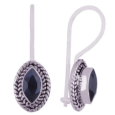 925 Sterling Silver Black Onyx Earrings - R3500935-91