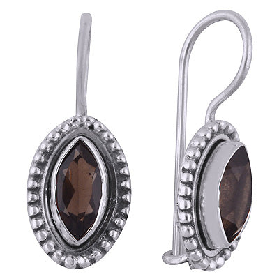 925 Sterling Silver Smoky Topaz Earrings - R3500936-77