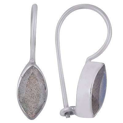 Beautiful Shape Gemstone Labradorite Marquise Shape 925 Sterling Solid Silver Earrings - R3500937-21