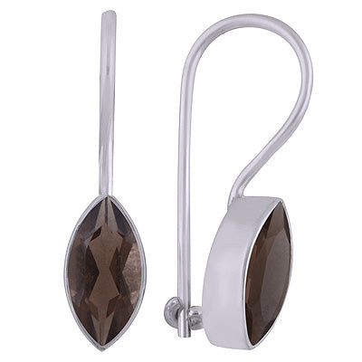 Beautiful Shape Gemstone Smoky Topaz Marquise Shape 925 Sterling Solid Silver Earrings - R3500937-22