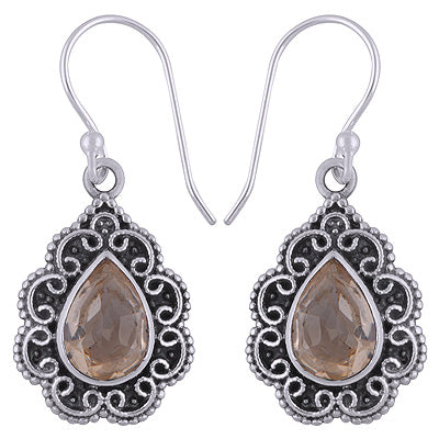 925 Sterling Silver Citrine Earrings - R3500940-73