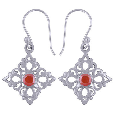 3.3gram Carnelian Cut Stone Earrings - R3500954-57