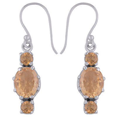 925 Sterling Silver Citrine Earrings - R3500959-17