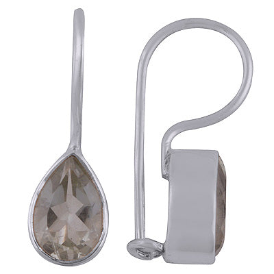 925 Sterling Silver Green Amethyst Earrings - R3500966-77