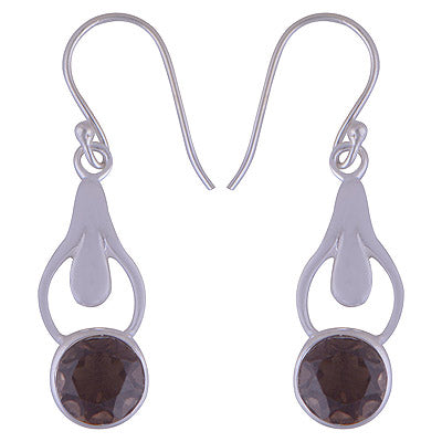 925 Sterling Silver Smoky Topaz Earrings - R3500983-12