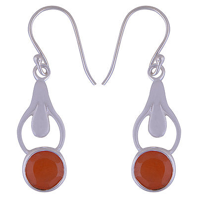 925 Sterling Silver Carnelian Earrings - R3500983-19