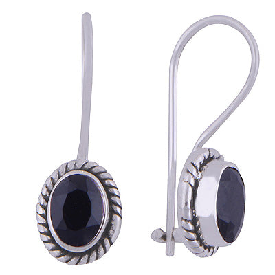 925 Sterling Silver Black Onyx Earrings - R3501001-35