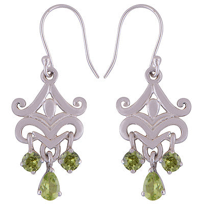 925 Sterling Silver Peridot Earrings - R3501009-15