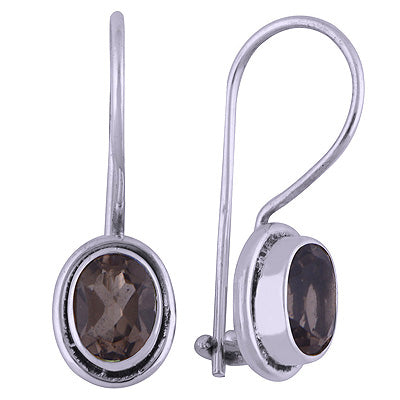 925 Sterling Silver Smoky Topaz Earrings - R3501014-35
