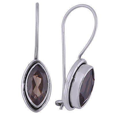 925 Sterling Silver Smoky Topaz Earrings - R3501015-30