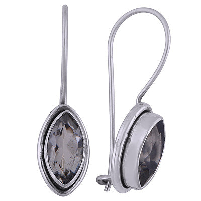 925 Sterling Silver Green Amethyst Earrings - R3501015-36