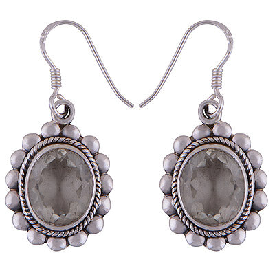 925 Sterling Silver Green Amethyst Earrings - R3501033-1
