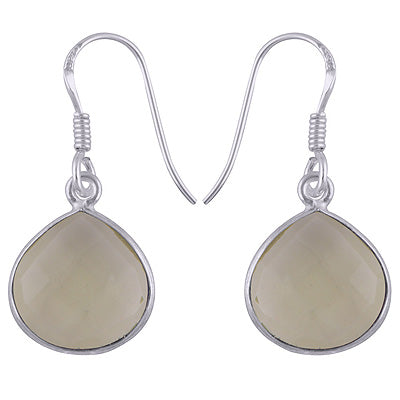 Gorgeous Stone Lemon Topaz Trillion Shape 925 Sterling Solid Silver Dangle Earrings - R3501071-17