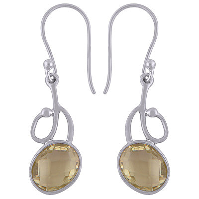 925 Sterling Silver Lemon Topaz Earrings - R3501080-3