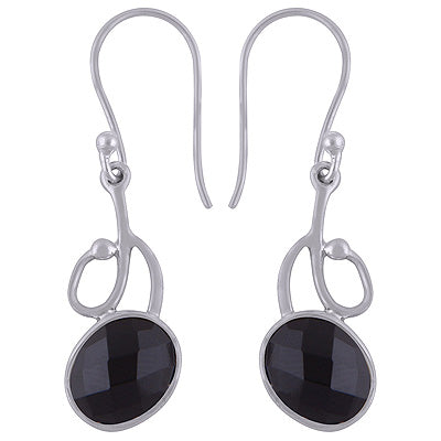 925 Sterling Silver Black Onyx Earrings - R3501080-9