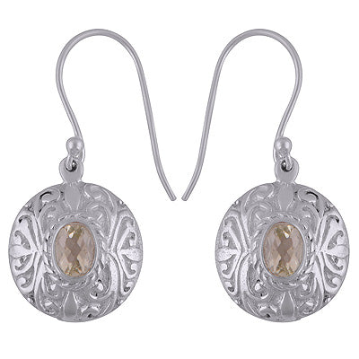925 Sterling Silver Lemon Topaz Earrings - R3501090-4