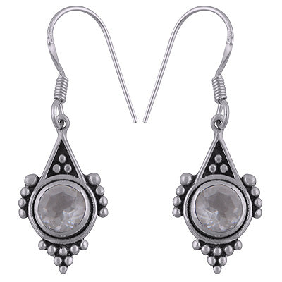 925 Sterling Silver Green Amethyst Earrings - R3501101-7
