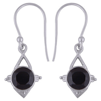 925 Sterling Silver Black Onyx Earrings - R3501107-11