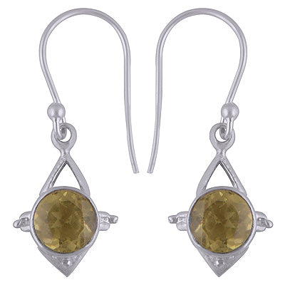 925 Sterling Silver Lemon Topaz Earrings - R3501107-5
