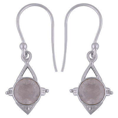 925 Sterling Silver Rainbow Moonstone Earrings - R3501107-6