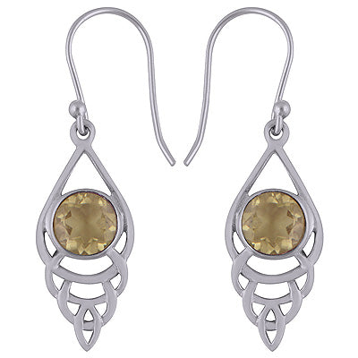 925 Sterling Silver Lemon Topaz Earrings - R3501109-5