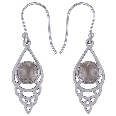 925 Sterling Silver Green Amethyst Earrings - R3501109-8