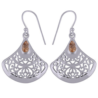 925 Sterling Silver Citrine Earrings - R3501112-4