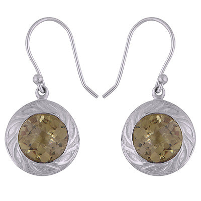 925 Sterling Silver Lemon Topaz Earrings - R3501122-6